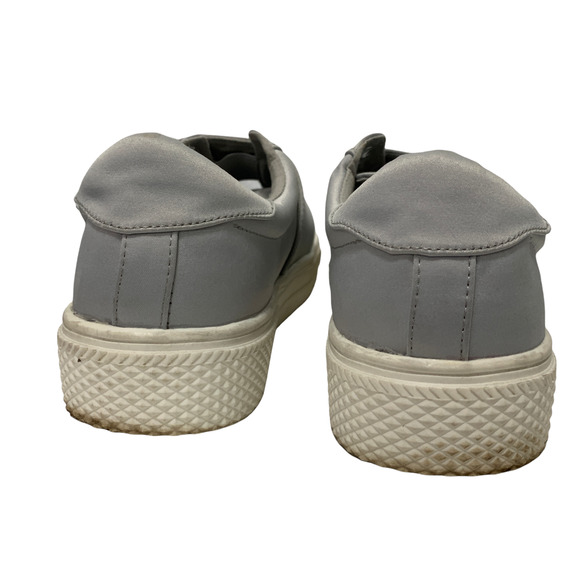 Bebe Gray Nylon Gold Embroidered Slide Sneakers US 10 Brighton ZGD12 Women - Picture 7 of 12